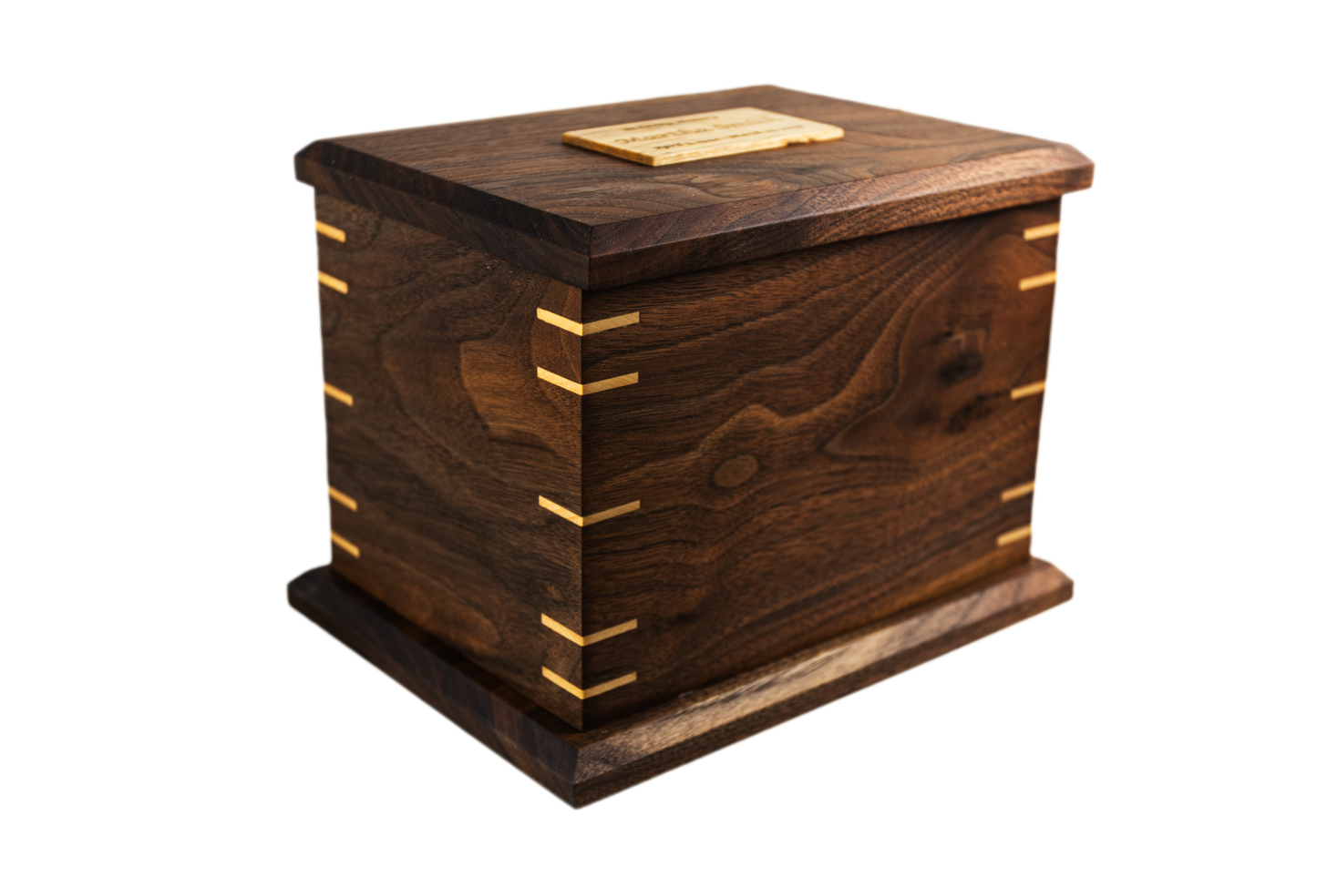 Rectangular Cremation Urn - Black Walnut