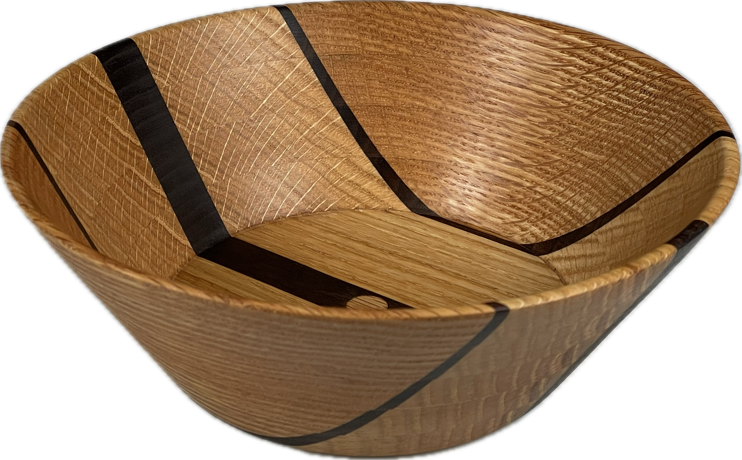 Quartersawn Oak Bowl with Black Walnut Accents