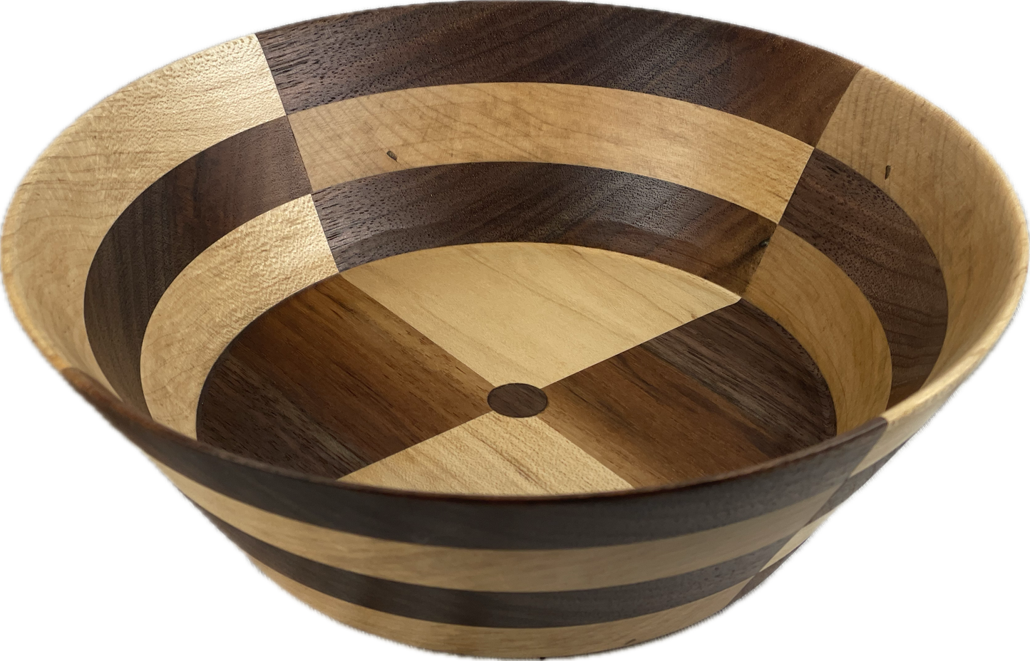 Maple and Walnut Four-Quarter Bowl