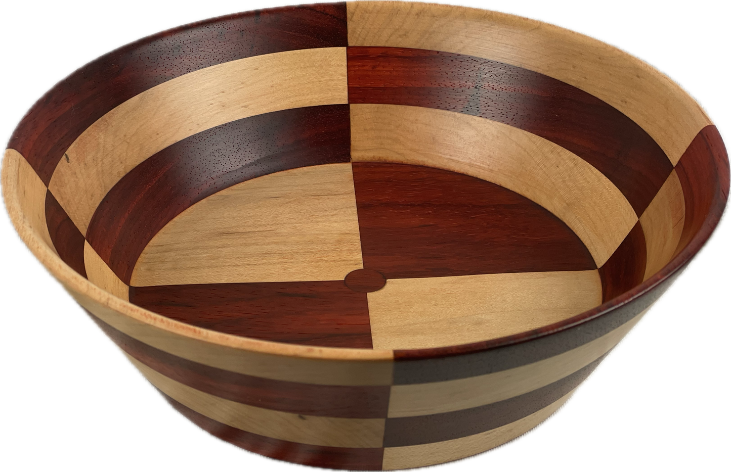 Maple and Padauk Four-Quarter Bowl