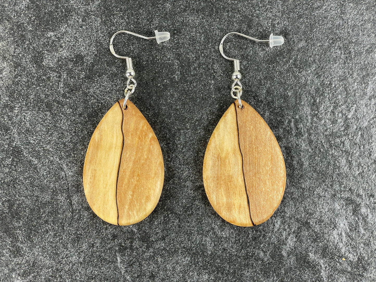 Two-Tone Maple Teardrop Earrings