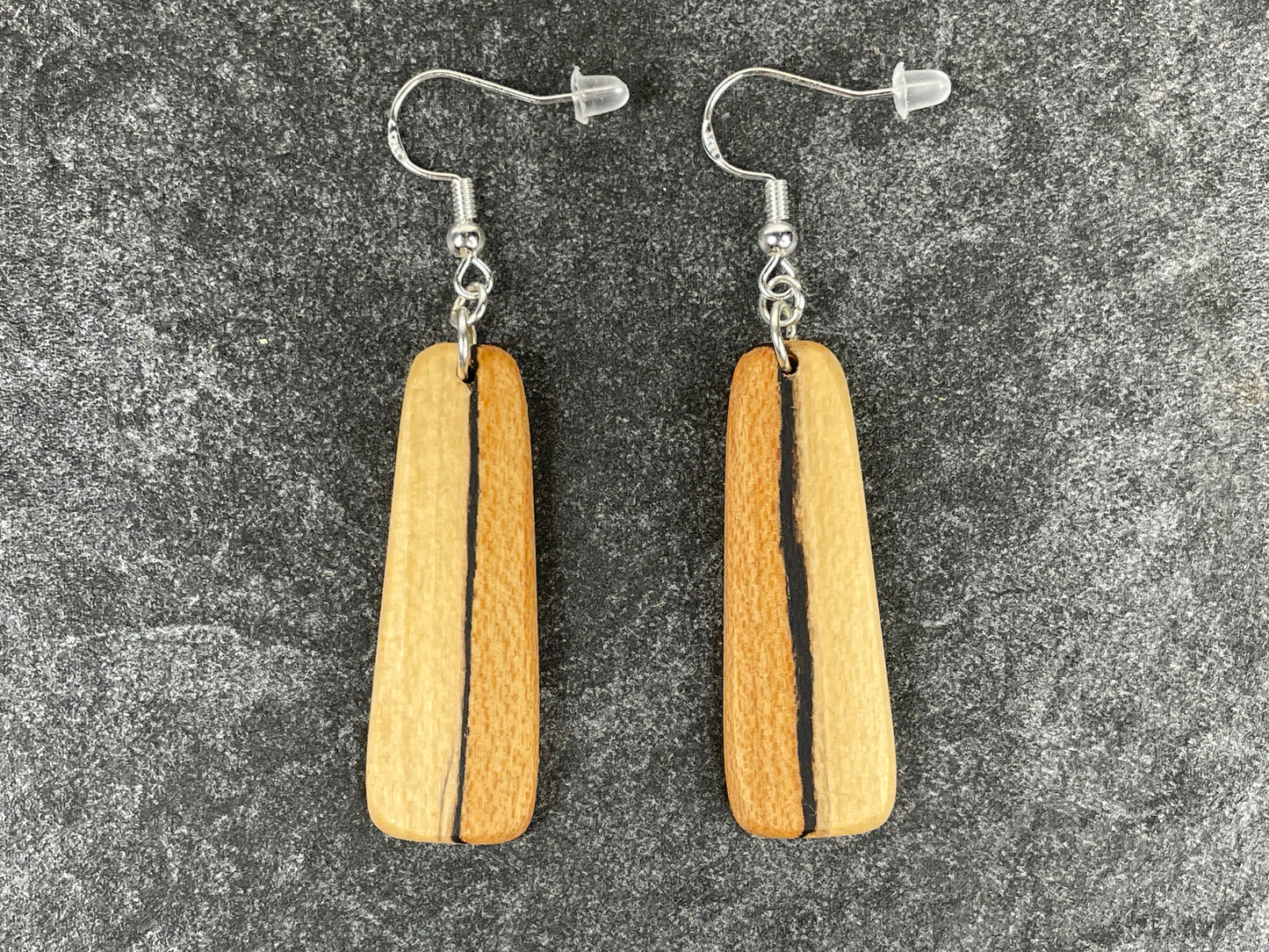 Two-Tone Maple Trapezoid Earrings
