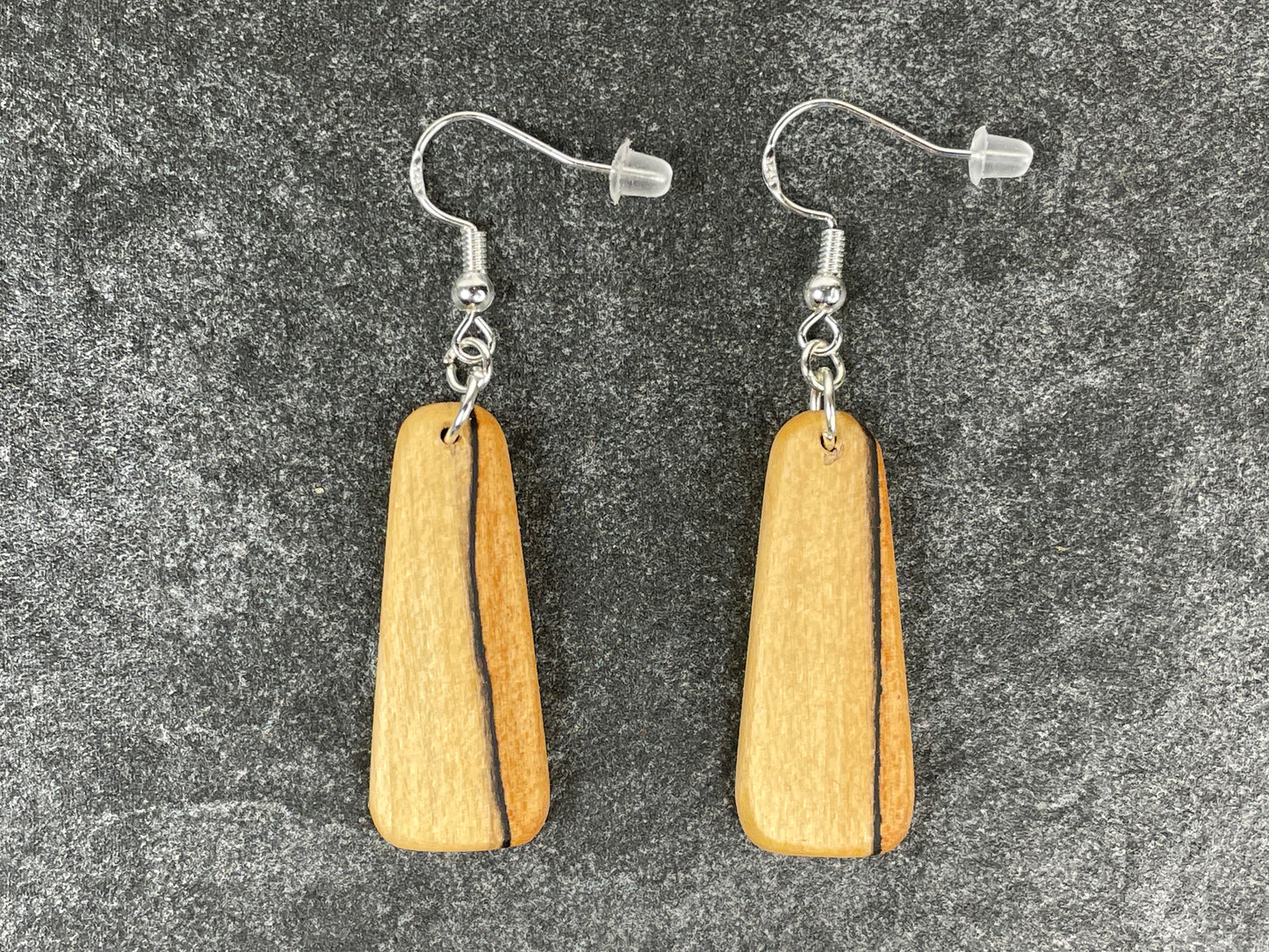 Two-Tone Maple Trapezoid Earrings