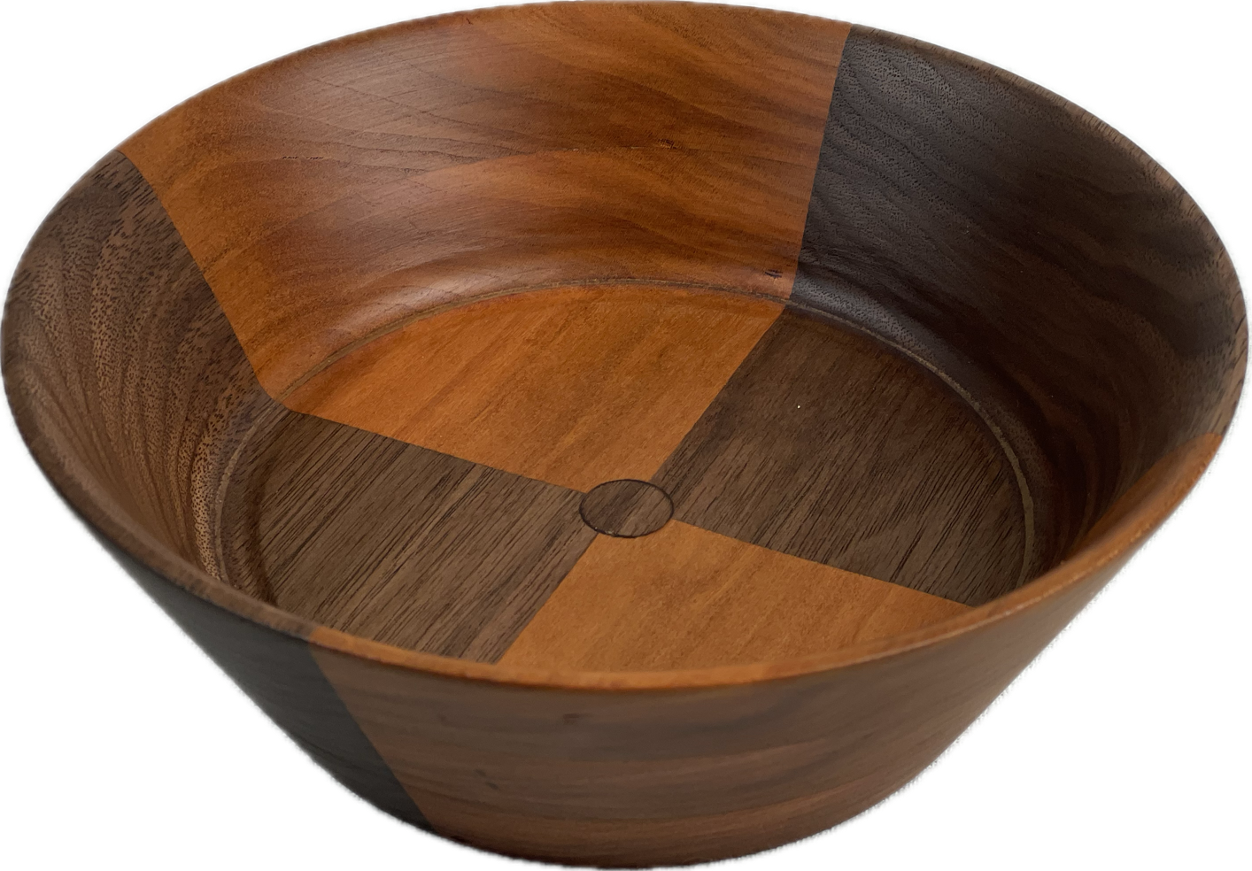 Small Cherry and Walnut Four-Quarter Bowl