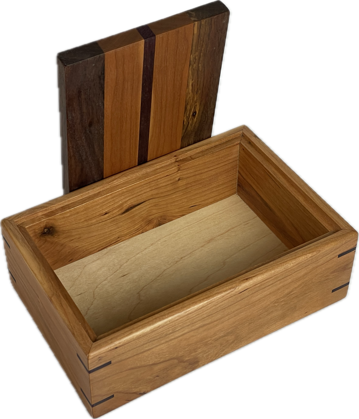 Keepsake Box - Cherry and Walnut with Purpleheart Accents
