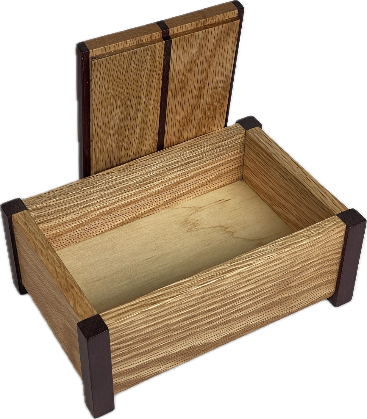 Keepsake Box - Red Oak and Purpleheart