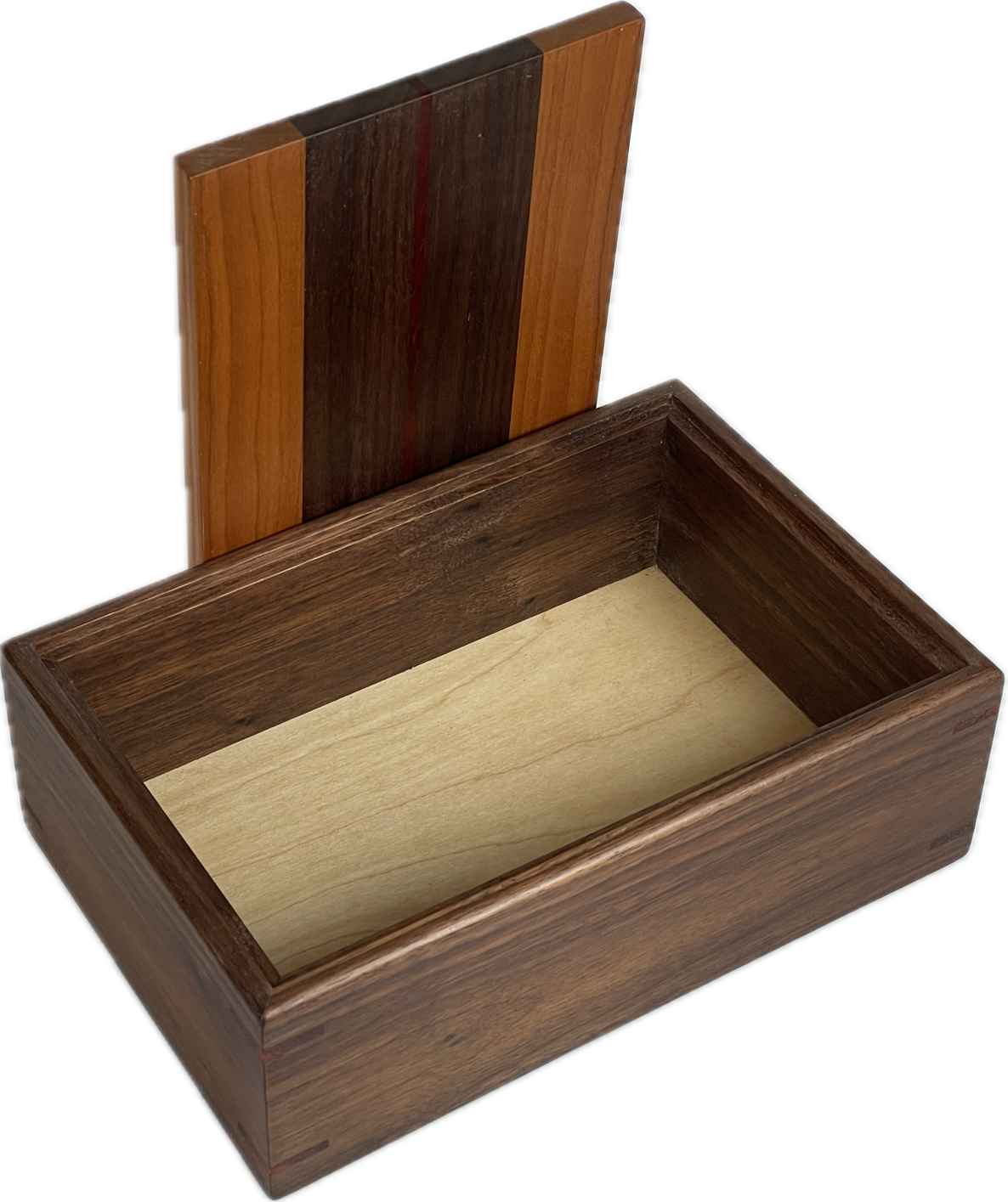 Keepsake Box - Walnut and Cherry with Padauk Accents