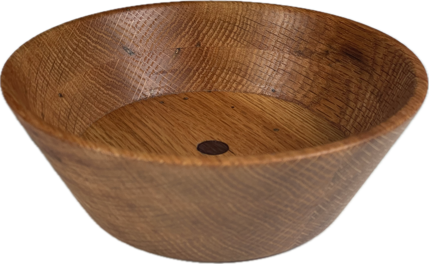 Small Red Oak Bowl with Purpleheart Accent
