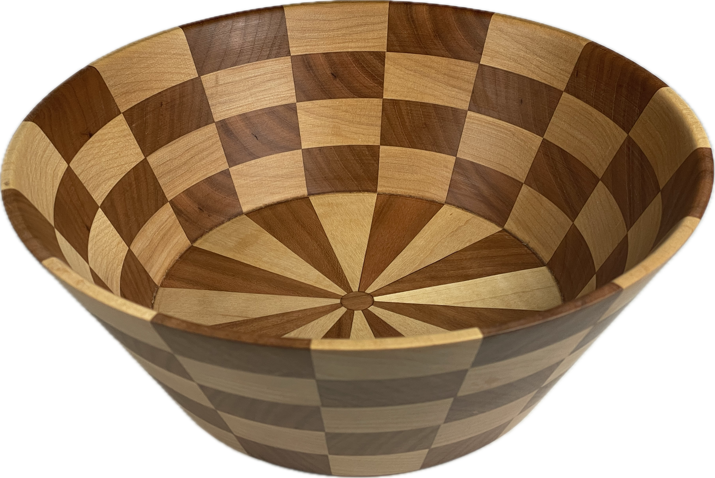 Maple and Cherry Checkerboard Bowl