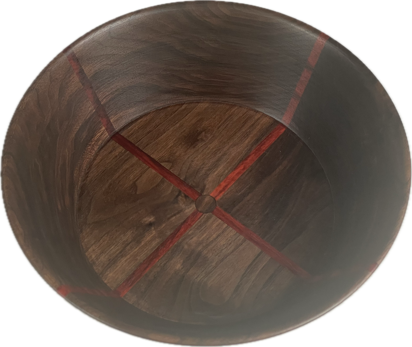 Black Walnut Bowl with Padauk Accents
