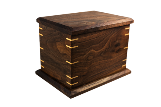 Rectangular Cremation Urn - Black Walnut