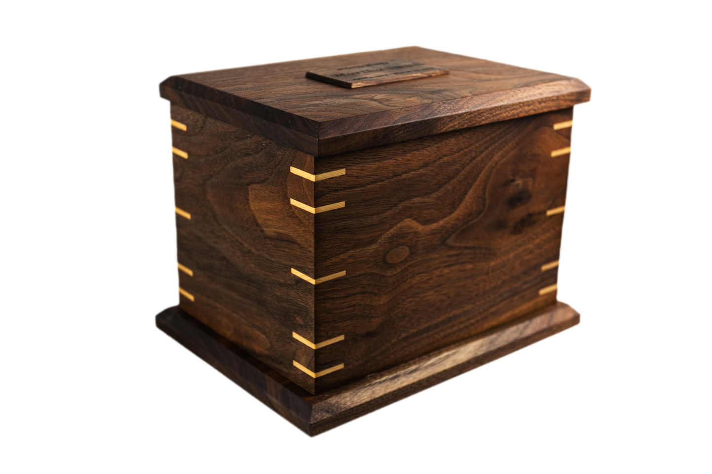 Rectangular Cremation Urn - Black Walnut