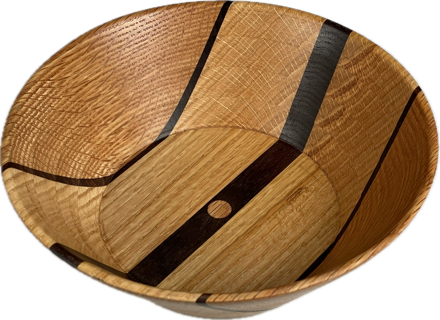 Quartersawn Oak Bowl with Black Walnut Accents