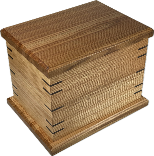 Rectangular Cremation Urn - Oak