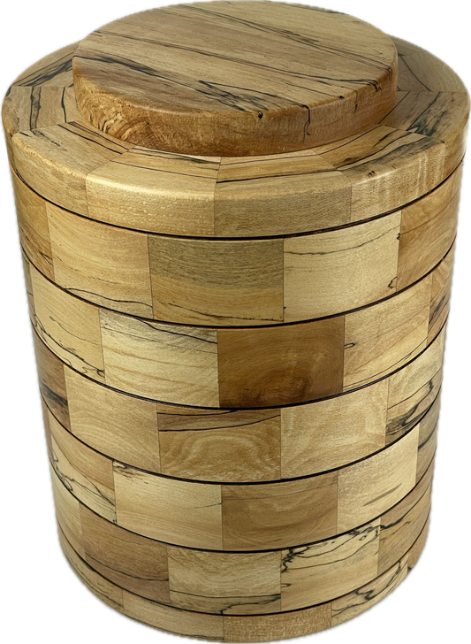 Segmented Cremation Urn - Spalted Maple