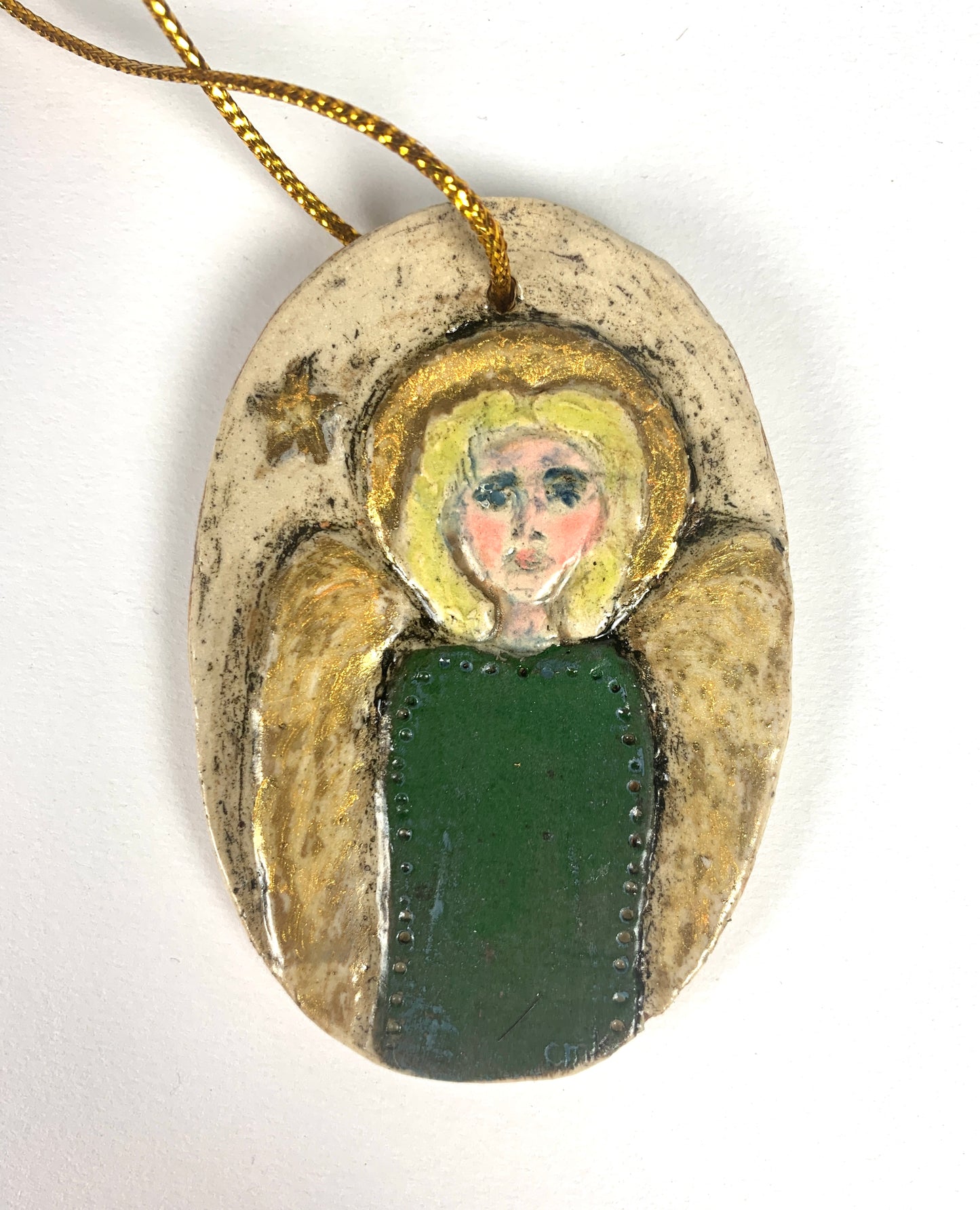 Green Angel Ornament