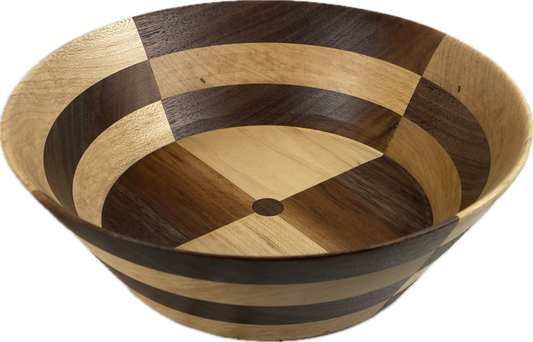 Maple and Walnut Four-Quarter Bowl