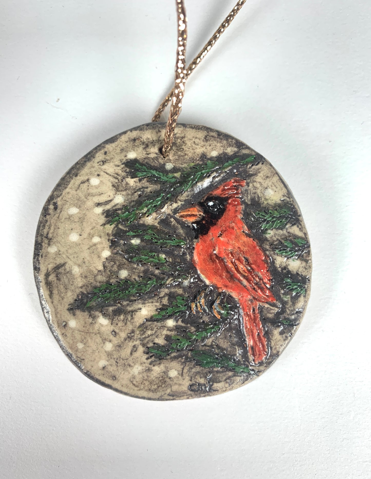 Snow Globe Cardinal Ornament