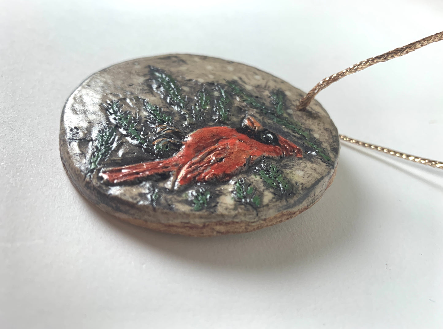 Snow Globe Cardinal Ornament