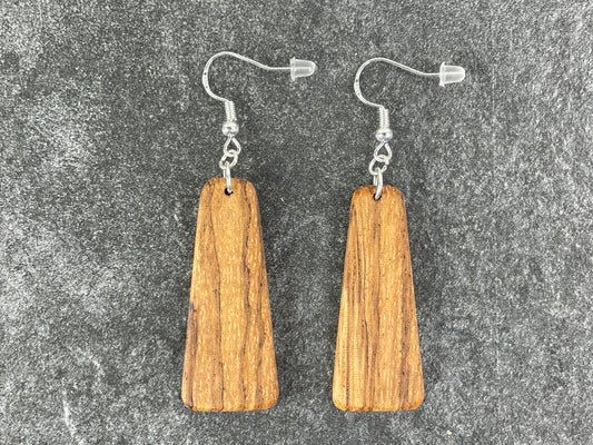 Zebrawood Trapezoid Earrings
