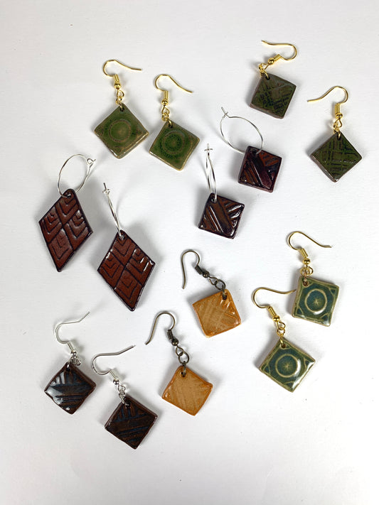 Geometric Diamond Earrings