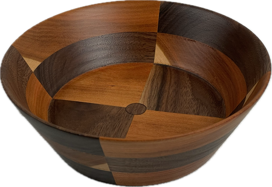 Small Cherry and Walnut Bowl with Sapwood Accents