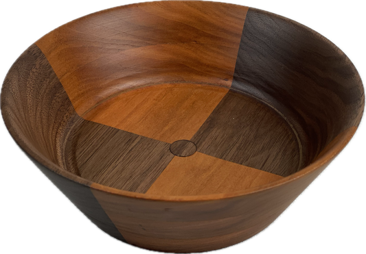 Small Cherry and Walnut Four-Quarter Bowl