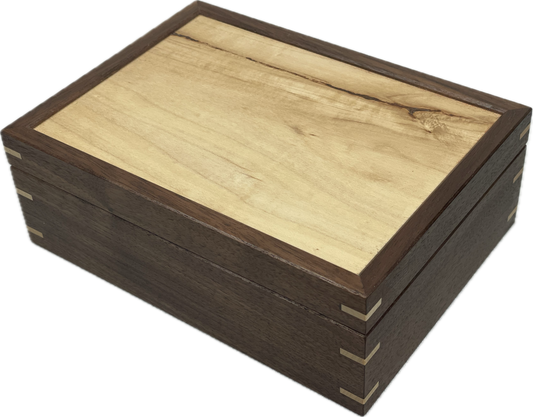 Soul Box - Black Walnut with Maple Lid