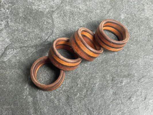 Napkin Rings - Walnut and Maple