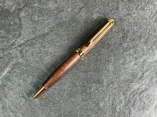 Euro-style Twist Ballpoint Pen - Black Walnut