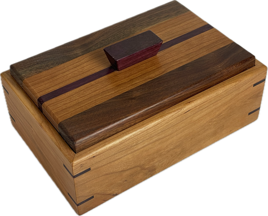 Keepsake Box - Cherry and Walnut with Purpleheart Accents