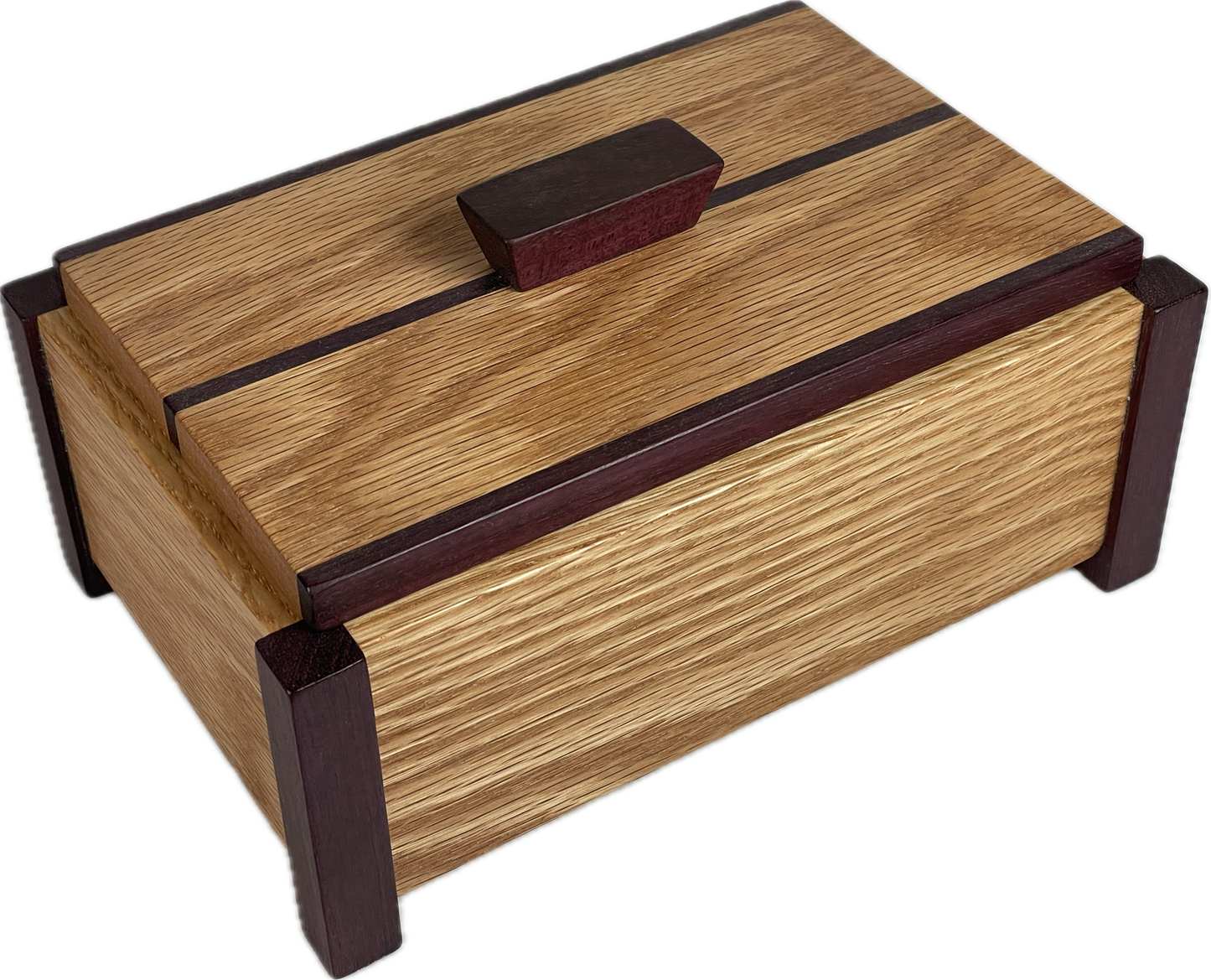 Keepsake Box - Red Oak and Purpleheart