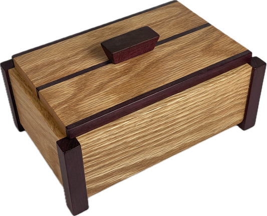 Keepsake Box - Red Oak and Purpleheart