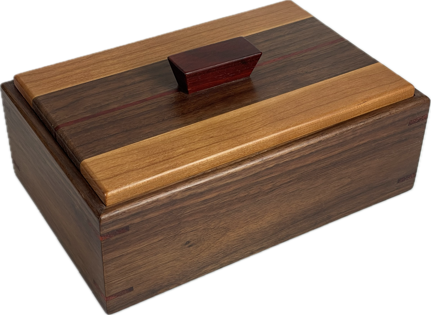 Keepsake Box - Walnut and Cherry with Padauk Accents