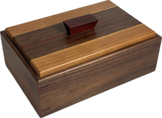 Keepsake Box - Walnut and Cherry with Padauk Accents