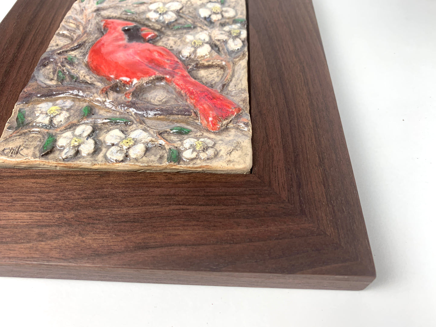 Cardinal in a Dogwood Tree