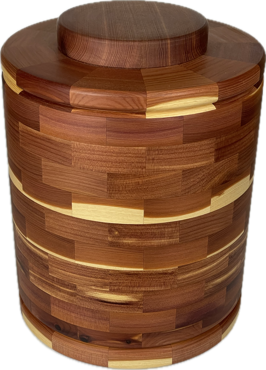 Segmented Cremation Urn - Eastern Red Cedar