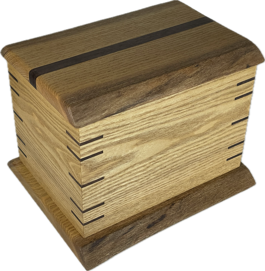 Rectangular Cremation Urn - Sassafras with live edge