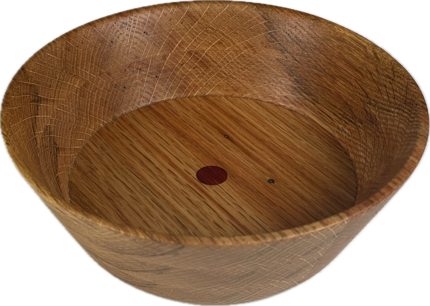 Small Red Oak Bowl with Padauk Accent