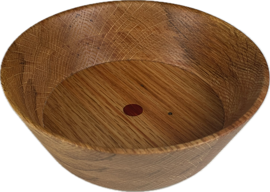 Small Red Oak Bowl with Padauk Accent