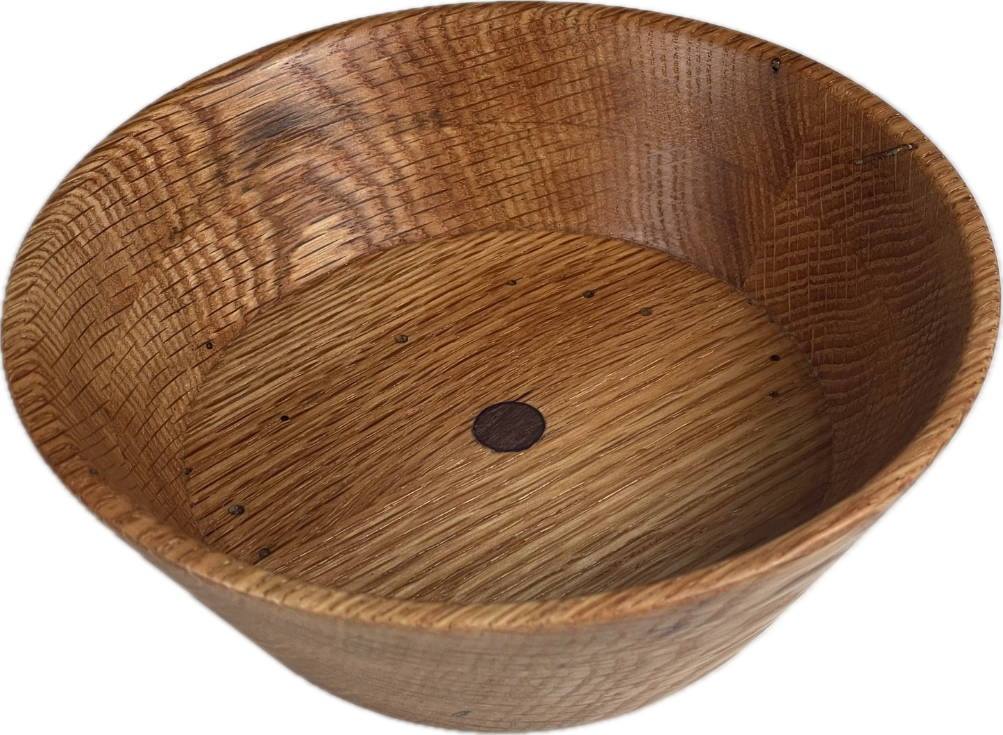 Small Red Oak Bowl with Purpleheart Accent