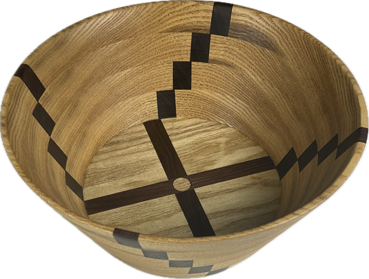 Sassafras Bowl with Black Walnut Spiral Accents