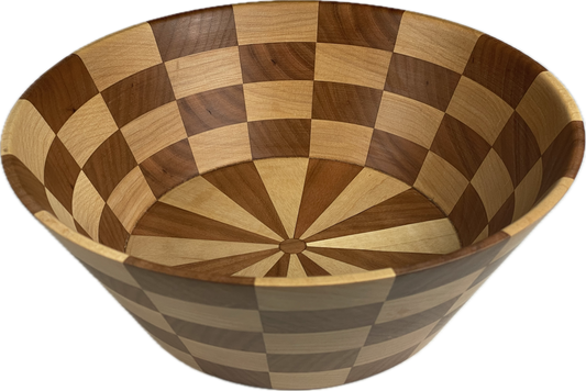 Maple and Cherry Checkerboard Bowl