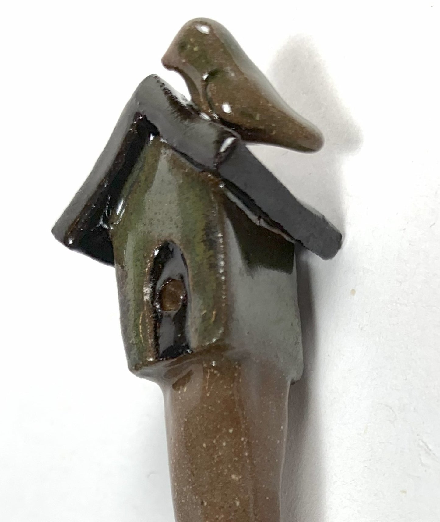 Green Birdhouse Spoon
