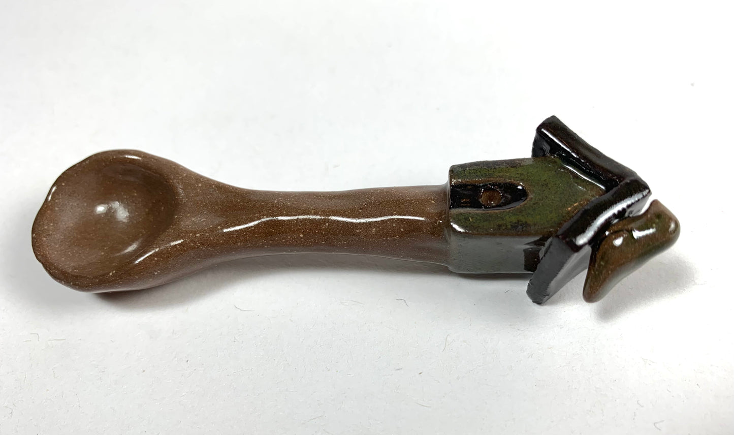Green Birdhouse Spoon