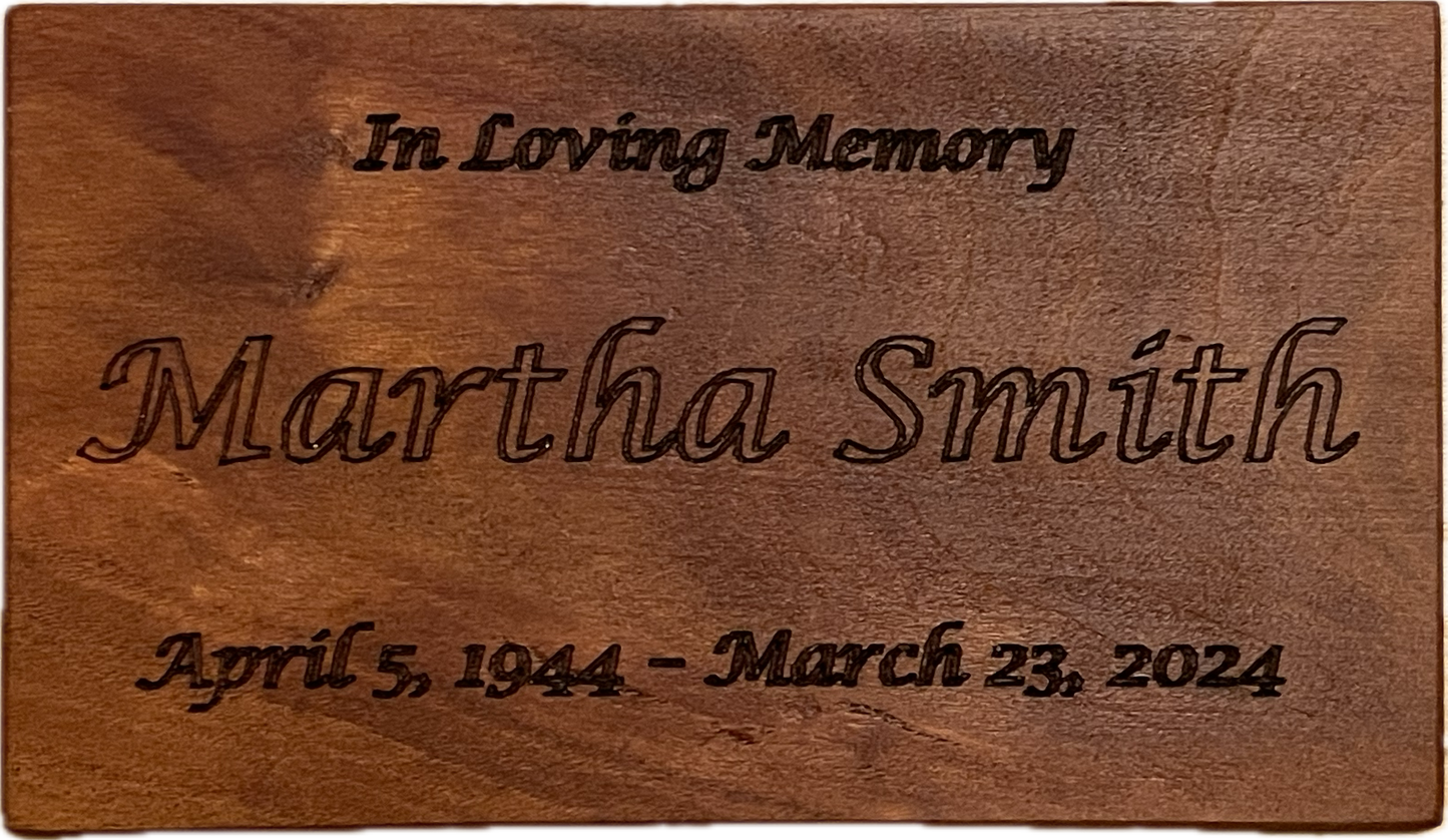 Rectangular Cremation Urn - Cherry