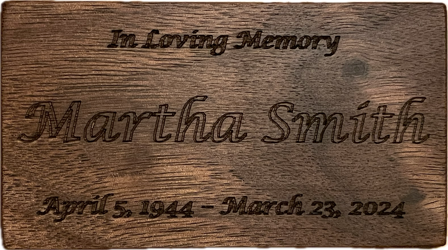 Rectangular Cremation Urn - Cherry
